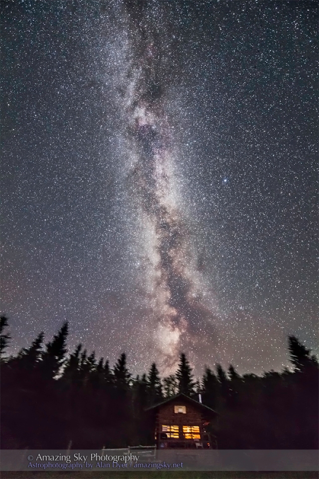 Milky Way over Log Cabin (July 11, 2013)