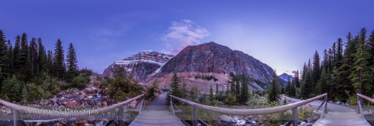 Mt. Edith Cavell Trail at Twilight Panorama