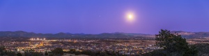 Full Snow Moon over Silver City Panorama #3