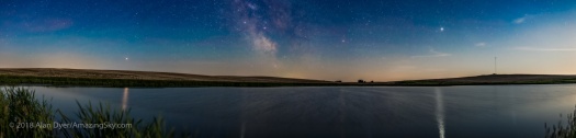 Planet Panorama at a Prairie Pond